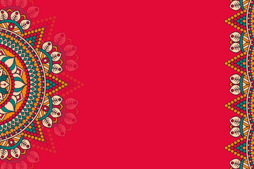 Vector ornamental background with mandala - 431433688