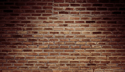 Fototapeta na wymiar old red brick wall background 