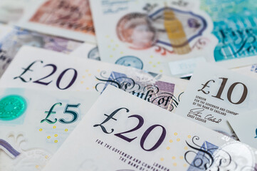 British pounds banknotes