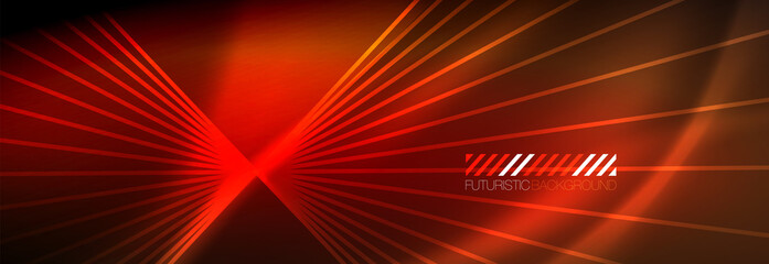 Fototapeta premium Neon dynamic beams vector abstract wallpaper background. Wallpaper background, design templates for business or technology presentations, internet posters or web brochure covers