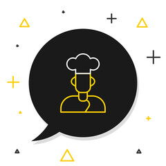 Line Cook icon isolated on white background. Chef symbol. Colorful outline concept. Vector