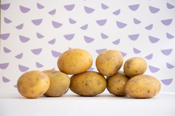 potatoes on a art background