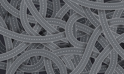 Background from intertwining roads and highways.