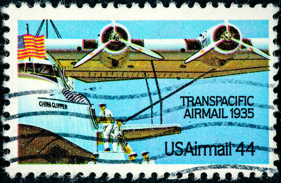 airplane China Clipper, from series "Transpacific Airmail 1935