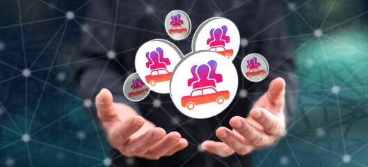 Concept of car sharing