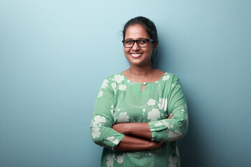 Happy smiling woman of Indian ethnicity 