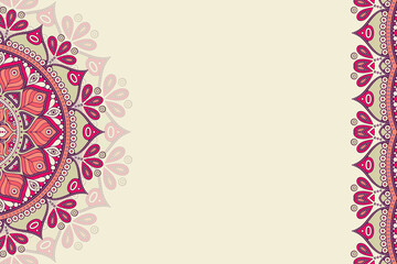 Vector ornamental background with mandala - 431438611