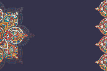 Vector ornamental background with mandala - 431438899