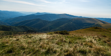 Naklejka premium Wild Carpathian mountains in Romania - Muntii Valcan mountain range