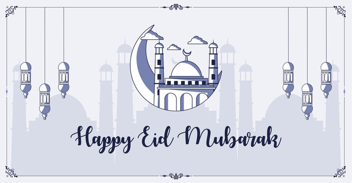 Happy Eid Mubarak Greeting Card