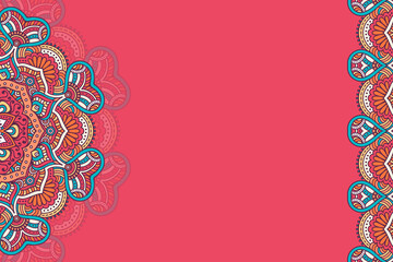 Vector ornamental background with mandala - 431439892