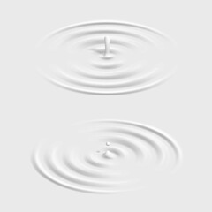 Fototapeta na wymiar Isometric water surface drop splash ripple waves decoration vector background illustration