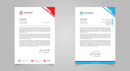 Abstract Letterhead Design Modern Business Letterhead Design Template	
