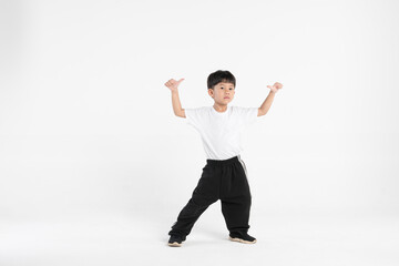 asian boy about 4 years in casual sport clothes