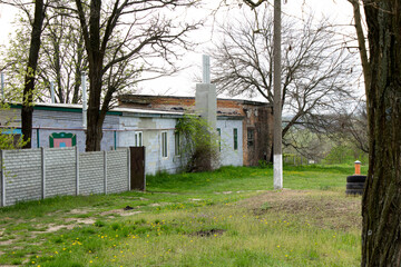 Modern brick buildings of the Soviet Union in the Kirovograd region