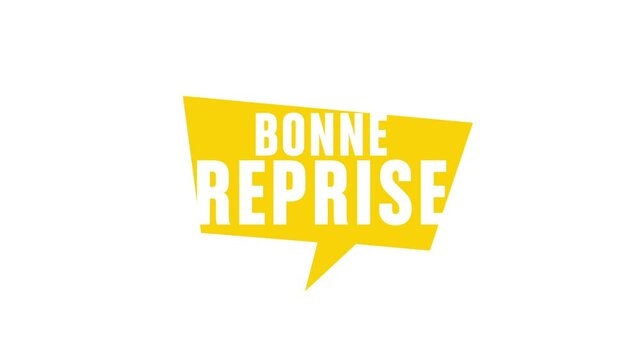 bulle dialogue "bonne reprise"