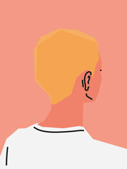 Portrait of a woman. Vector flat illustration.