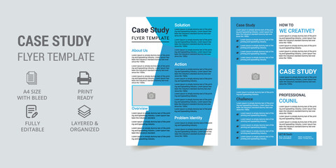 Business case study template  Double Side Flyer Layout  Case Study Booklet  Flyer Template  Template.