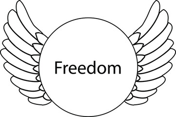 Freedom business concept, Freedom concept art, freedom wings.