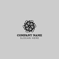 Perfect Hand Drawn Company Abstract Vector Logo Design EPS10