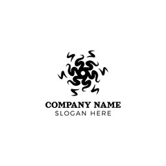 Wavy Spiral Company Vector Logo Design EPS10