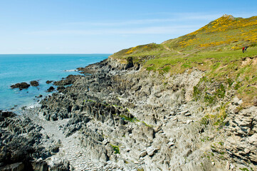 Fototapeta na wymiar View from Morte Point, North Devon, England