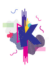 Flat geometric covers design. Colorful modernism. Simple shapes composition. Futuristic patterns