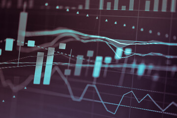 Personal financial planning concept. Businessman workplace with papers for financial planning. Business people discussing the charts and graphs showing the results of successful financial planning.	