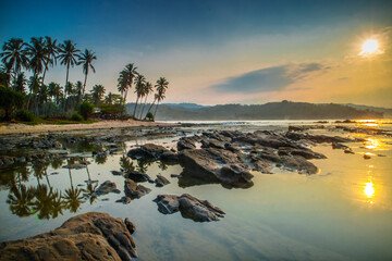 Sunrise at Sawarna Beach