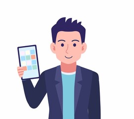 Male wearing a dark jacket