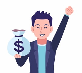 Male wearing a dark jacket