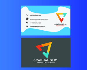 modern template business card simple design.Corporate Business Card Design vector simple style. Branding, stationary