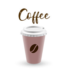 Coffee seamless pattern design. Decorate text in brown colors.