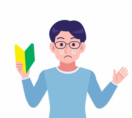 Male of glasses wearing water colored clothes