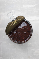 black beans in a jar