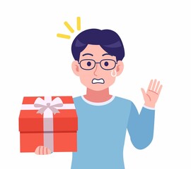 Male of glasses wearing water colored clothes