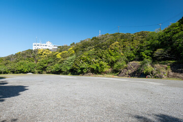 Fototapeta na wymiar 青空広がる千葉県鋸山登山自動車道の駐車場