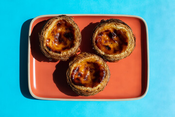 typical portuguese dessert egg tart pastel de nata