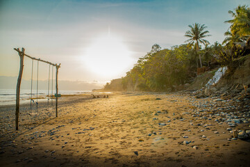 Sunset on the Batu Biru Beach