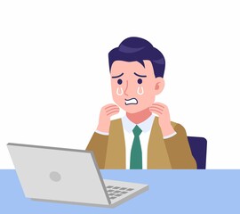 Young man in green tie