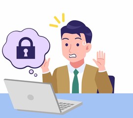 Young man in green tie