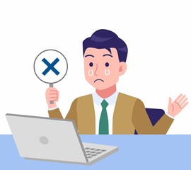 Young man in green tie