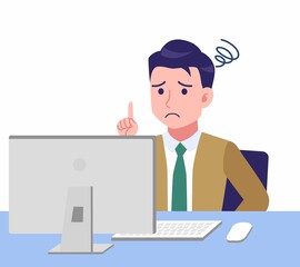 Young man in green tie