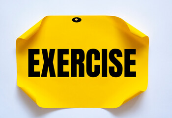 EXERCISE word cloud, fitness, sport, health concept
