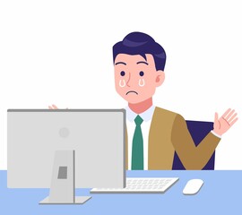 Young man in green tie