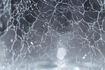 Broken glass, studio shot with black background