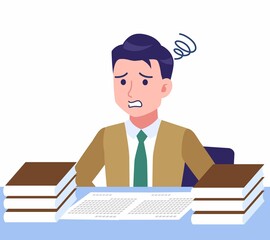 Young man in green tie