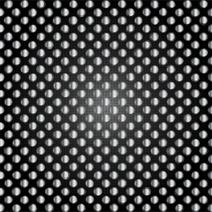 Silver colored geometriacal pattern on black background. Round twisted grey black circular shapesin arow. Vector illustration.