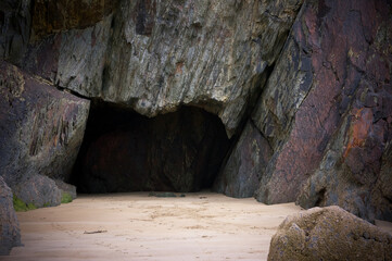Cave at a beach, Atlantic coast 