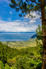Fototapeta na wymiar Landscape of Toba Lake Sumatera